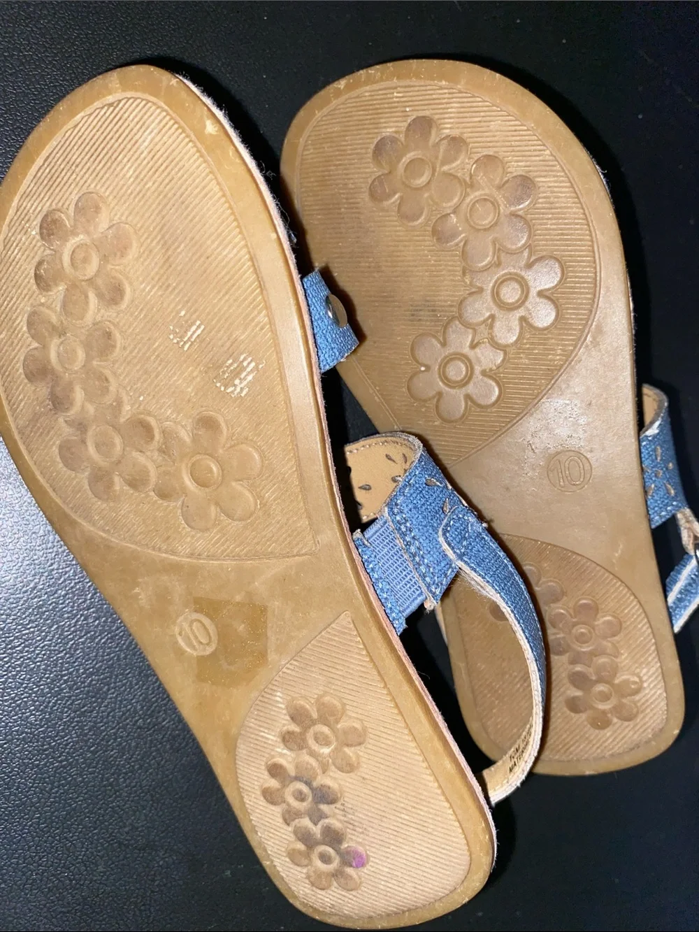 Rachel Shoes • Blue Flower Cutout Sandals • Toddler 10